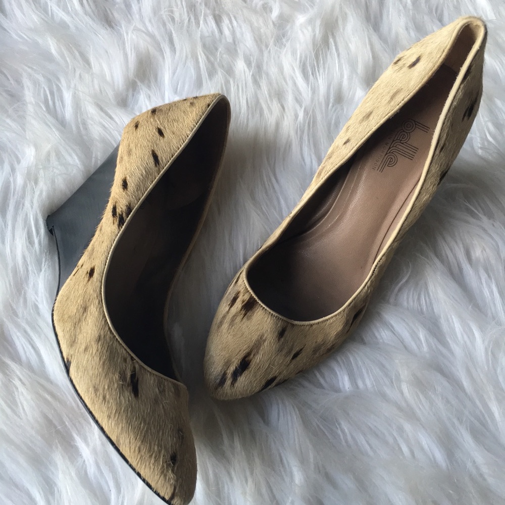 Belle Sigerson Mortison Calf Hair Wedges 8.5